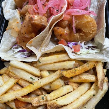 California Fish Grill - BATTERED SHRIMP TACO COMBO w FLOUR TORTILLA - Seafood Near Me - Bakersfield, California California Fish Grill - BATTERED SHRIMP TACO COMBO w FLOUR TORTILLA - Seafood Near Me - Bakersfield, California