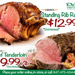 D&D Finer Foods - Holiday Meat Specials 2020: Choice beef tenderloin and premium standing rib roast.