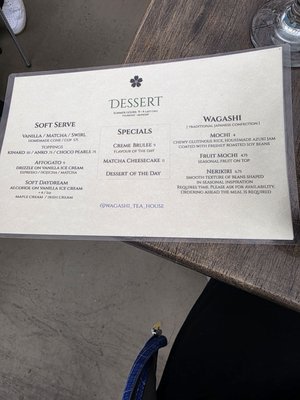 Menu photo 1 Wagashi Tea House Canmore, AB