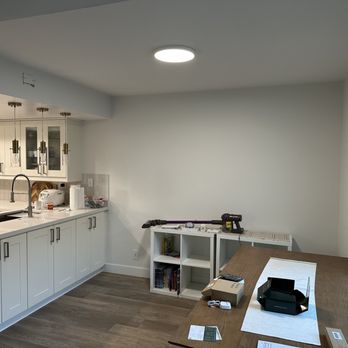 Ground Up Electric - Installed a flush mounted light on the 1st floor without an accessible attic. - Electricians Near Me Ground Up Electric - Installed a flush mounted light on the 1st floor without an accessible attic. - Electricians Near Me