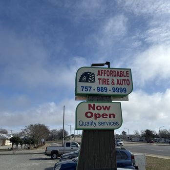 Affordable Tires And Auto Service - Sign - Auto Repair Near Me - Hampton, Virginia Affordable Tires And Auto Service - Sign - Auto Repair Near Me - Hampton, Virginia