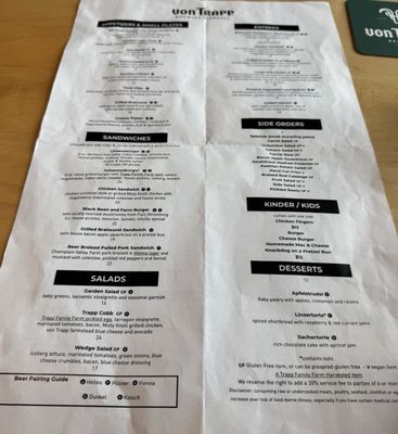 Menu photo 7 Von Trapp Brewing Bierhall Restaurant Stowe, VT