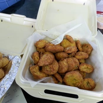 Sam's Southern Eatery - That is an order of fried green tomatoes. - Seafood Near Me - Shreveport, Louisiana