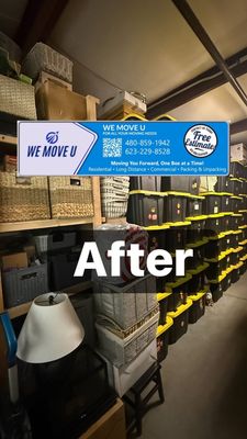 Organizing a move! - This is a before and after of a move that we did.  We take time to organize and make sure the moves are seamless and stress-free.