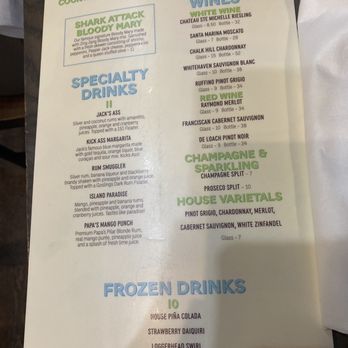 Caribbean Jack's - menú - Caribbean Near Me - Daytona Beach, Florida