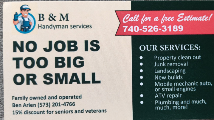 Slide of B & M Handyman Services