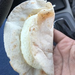  a person holding a burrito in their hand