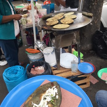 Mercado de Medellín - Amazing street food just outside of Mercado de Medellín. Try it! It's absolutely delicious. tlacoyo to order - Farmers Market Near Me - México, D.F., DIF