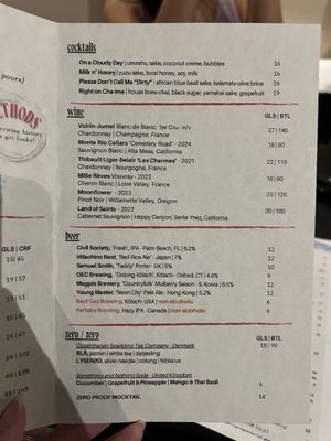 Menu photo 1 Bar Kada Winter Park, FL
