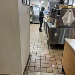 Dirty floors and tables. Dirty floors and tables.