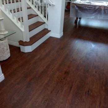 On Point Flooring - Custom hardwood treads with white risers can add a super sharp look to your staircase. - Flooring Near Me - Granite Bay, California On Point Flooring - Custom hardwood treads with white risers can add a super sharp look to your staircase. - Flooring Near Me - Granite Bay, California