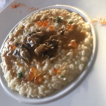 Globe - Oyster & Champagne Risotto with crustacean sauce and pesto - Breakfast & Brunch Near Me - Milan, Michigan Globe - Oyster & Champagne Risotto with crustacean sauce and pesto - Breakfast & Brunch Near Me - Milan, Michigan