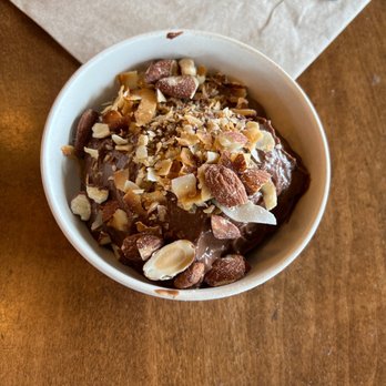 Flower Child - It's the vegan chocolate with almond pudding! - Vegetarian Near Me - Dallas, Texas Flower Child - It's the vegan chocolate with almond pudding! - Vegetarian Near Me - Dallas, Texas