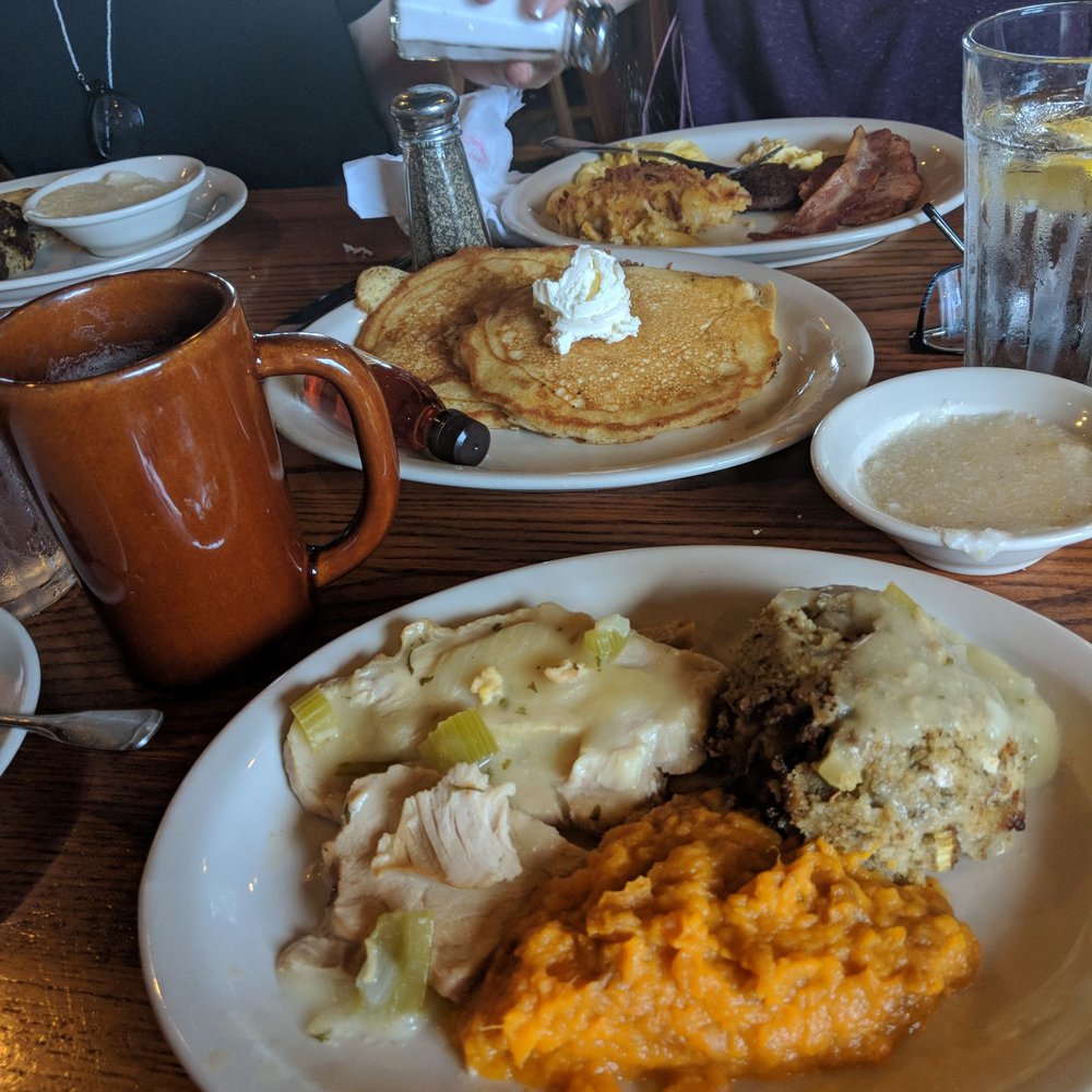 Cracker Barrel - Turkey dinner with stuffing and mashed sweet potatoes. It was ok. - Breakfast & Brunch Near Me - Fishkill, New York Cracker Barrel - Turkey dinner with stuffing and mashed sweet potatoes. It was ok. - Breakfast & Brunch Near Me - Fishkill, New York