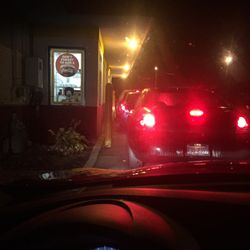 McDonald's - Don't get in a hurry. I have been in a line of 6 cars for 13 minutes, and we have only moved 2 spots.