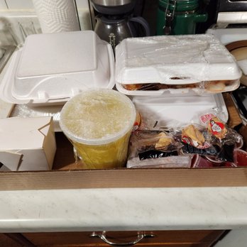 New Hong Kong - Organized tray of carryout food. The owner was sweet to give our food to us this way. Easier to carry. - Chinese Near Me - Taylor, Michigan