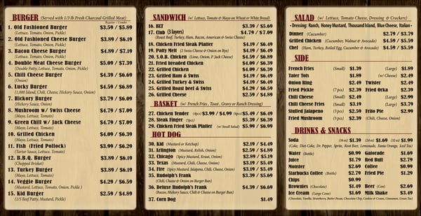 Menu photo 2 Airways Hamburgers Arlington, TX