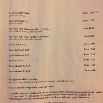 Hostaria La Botticella - Menu - Roman Near Me - Rome, RM