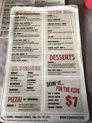 Menu photo 7 Scratch On Lake Oak Park, IL