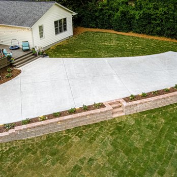 Southern Edge Concrete - Complete backyard transformation including a new driveway, retaining wall, landscaping, and sod. - Masonry/Concrete Near Me - Acworth, Georgia Southern Edge Concrete - Complete backyard transformation including a new driveway, retaining wall, landscaping, and sod. - Masonry/Concrete Near Me - Acworth, Georgia