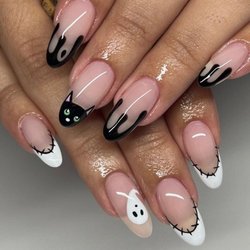 Kim Nails & Beauty Lounge - Halloween Nail Art in Emeryville Get spooky-chic nails with creative Halloween designs, cute ghosts, pumpkins, and trendy fall colors at