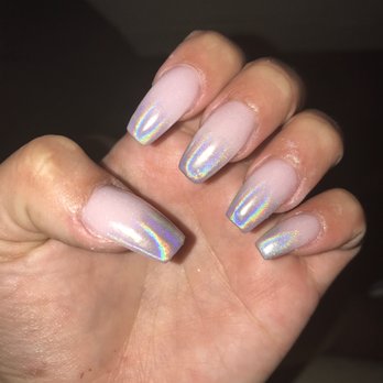 Campbell Spa Nails Salon - Gel set with holographic powder - Nail Salons Near Me - Tucson, Arizona Campbell Spa Nails Salon - Gel set with holographic powder - Nail Salons Near Me - Tucson, Arizona