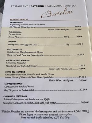 Menu photo 3 Bertolini Berlin, BE Menu photo 3 Bertolini Berlin, BE