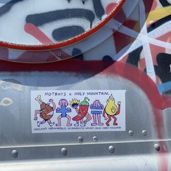 World Famous Hotboys - Location sticker on food truck. - Chicken Shop Near Me - Hayward, California World Famous Hotboys - Location sticker on food truck. - Chicken Shop Near Me - Hayward, California