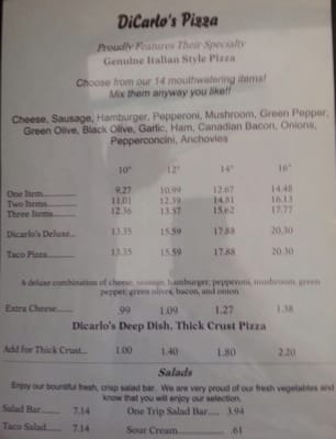 Menu photo 6 Dicarlo's Pizza & Pasta Red Bud, IL Menu photo 6 Dicarlo's Pizza & Pasta Red Bud, IL