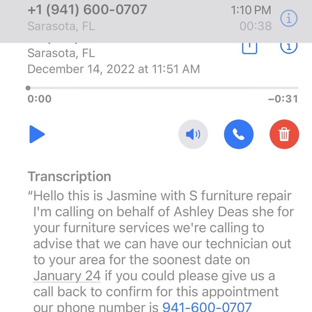 Last two voicemail's Last two voicemail's