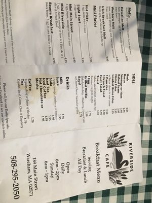 Menu photo 6 Riverside Cafe Wareham, MA