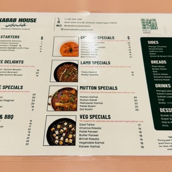 Kabab House - the menu for the restaurant - Pakistani Near Me - Kirkland, Washington Kabab House - the menu for the restaurant - Pakistani Near Me - Kirkland, Washington