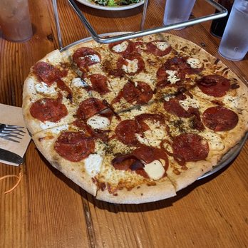 Flatbread Company - Carne Special pizza- voted the best by our party - Pizza Near Me - Portland, Maine