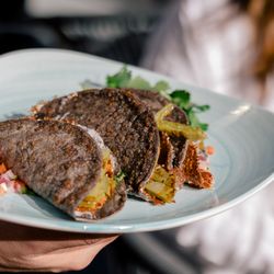 Borrego Rooftop Kitchen + Cocktails - Borrego Quesadillas // Hoja santa, Oaxaca cheese, Pico de Gallo