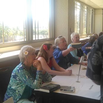 Left Coast Crime - Authors Rhys Bowen, Susanna Calkins, Laurie King, Catriona McPherson, Ann Parker autographing new books - Community Service/Non-Profit Near Me Left Coast Crime - Authors Rhys Bowen, Susanna Calkins, Laurie King, Catriona McPherson, Ann Parker autographing new books - Community Service/Non-Profit Near Me