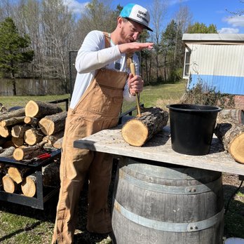 Botanist and Barrel - Shitake Mushroom Class (inoculating logs with mushroom spawn) - Cideries Near Me - Cedar Grove, North Carolina
