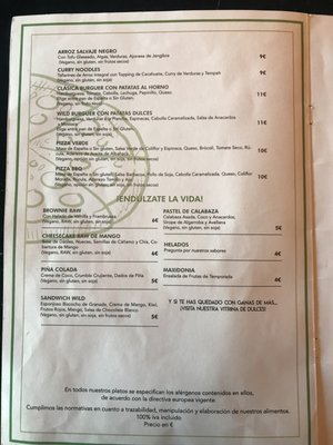 Menu photo 5 Wild Food Granada, GR Menu photo 5 Wild Food Granada, GR
