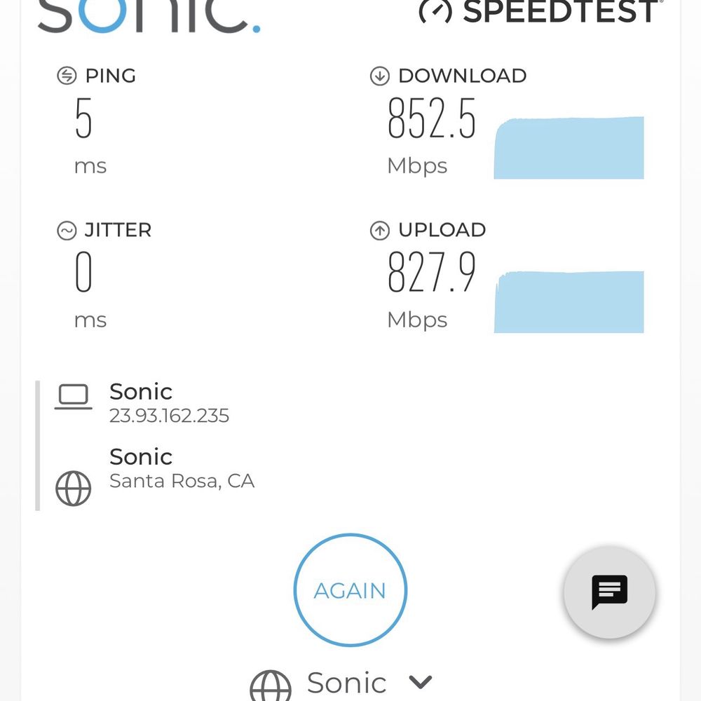Speed test over WiFi router. Speed test over WiFi router.