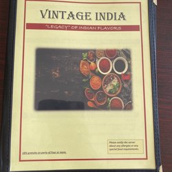 Vintage India - Menu