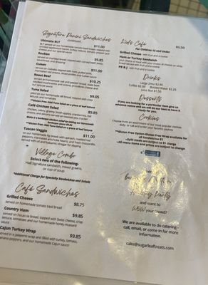 Menu photo 1 Sugar Leaf Branson, MO