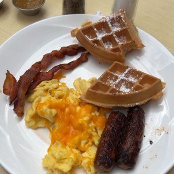 Yolk - Sundance Square - All Star Combo-Waffle - Breakfast & Brunch Near Me - Fort Worth, Texas Yolk - Sundance Square - All Star Combo-Waffle - Breakfast & Brunch Near Me - Fort Worth, Texas