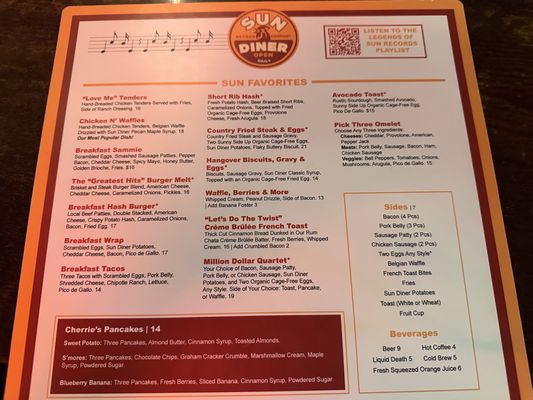 Menu photo 2 Sun Diner Nashville, TN