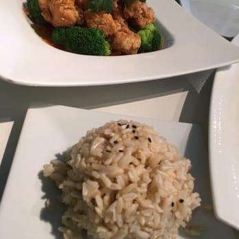 Asian Mint - Orange chicken comes w a side of brown or white rice - Asian Fusion Near Me - Dallas, Texas