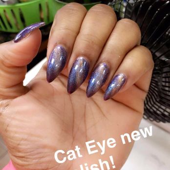 Cool Nails - Tiffany is amazing! Cat-eye!! New color alert!!! - Nail Salons Near Me - Baldwin, New York