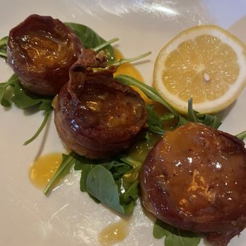 Blue Grillhouse - Bacon wrapped scallops - Steakhouses Near Me - Bethlehem, Pennsylvania Blue Grillhouse - Bacon wrapped scallops - Steakhouses Near Me - Bethlehem, Pennsylvania