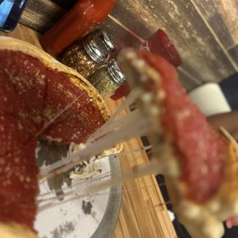 Sicilia's Pizzeria - Cheesy Meat Lovers Stuffed Pizza - Pizza Near Me - Providence, Rhode Island
