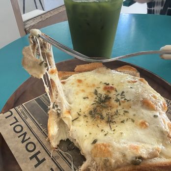 Cafe Lapin - Cheese pull on my toast - Coffee & Tea Near Me - Honolulu, Hawaii
