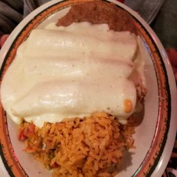Enchiladas w their famous sour cream sauce, bomb!! Enchiladas w their famous sour cream sauce, bomb!!