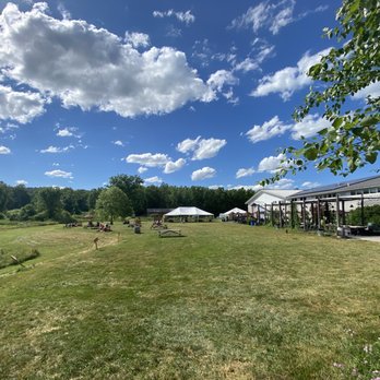 Ithaca Beer Company - Outdoor seating and lots of green and blue skies - Burgers Near Me - Ithaca, New York
