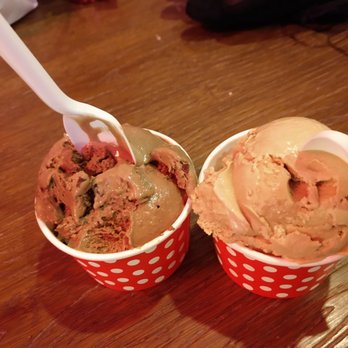 The Creamery - Orange chocolate chocolate chip & Seasalt caramel - Ice Cream & Frozen Yogurt Near Me - Alexandria, Virginia The Creamery - Orange chocolate chocolate chip & Seasalt caramel - Ice Cream & Frozen Yogurt Near Me - Alexandria, Virginia